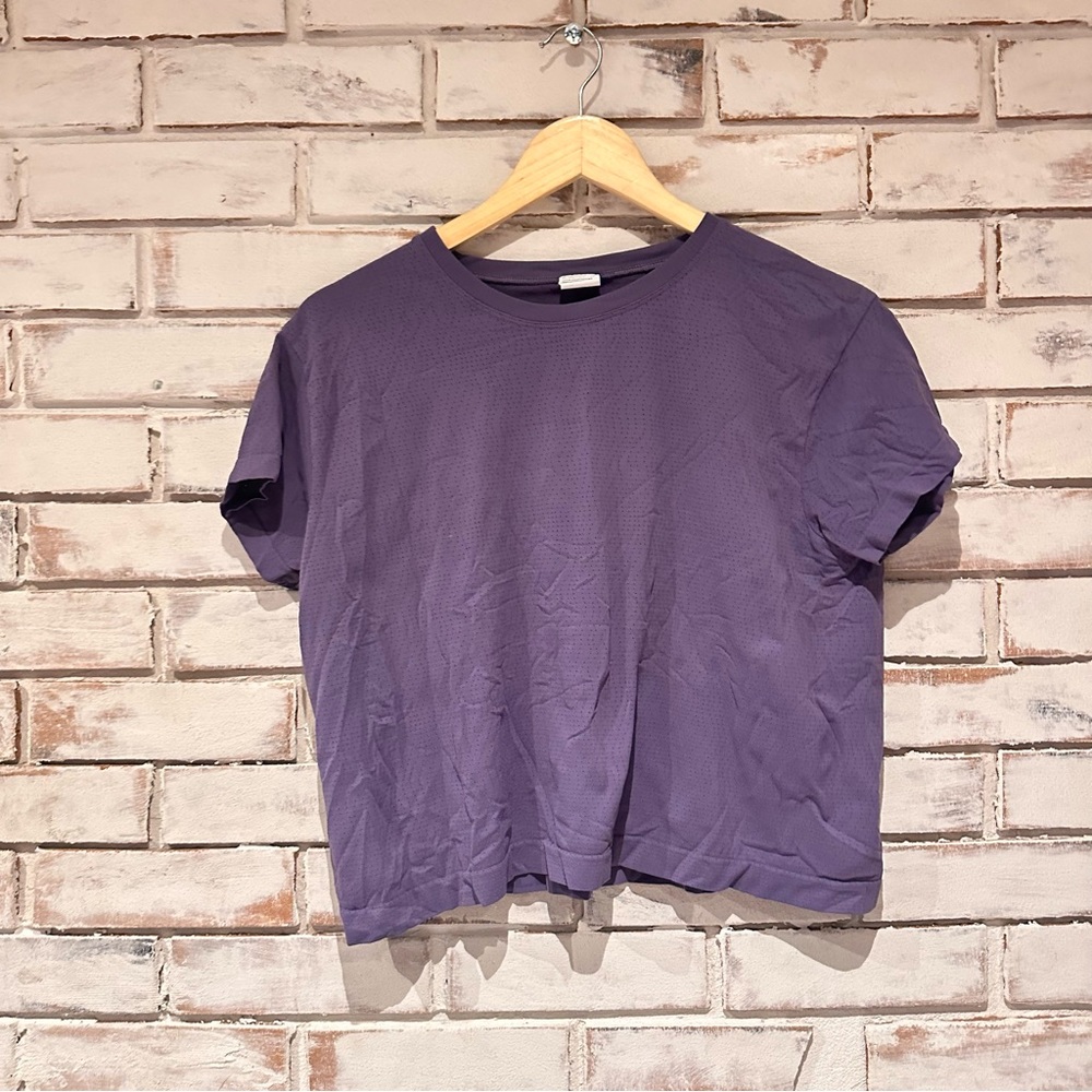 Athleta Ether Seamless Mesh Tee Purple